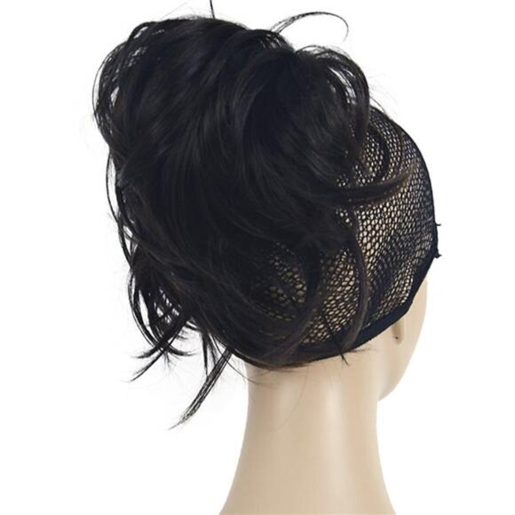 Adjustable Messy Style Ponytail Hair Extension Synthetic Hairpiece with Jaw Claw - Picture 3 of 7